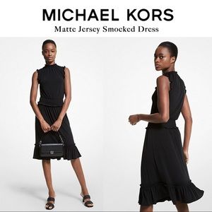 Michael Kors Matte Jersey Smocked Dress - NWT - XL